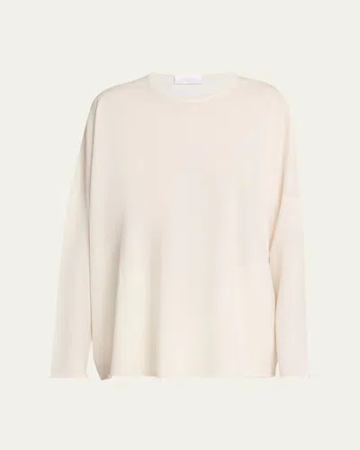 Eskandar A-line Cashmere Sweater In White