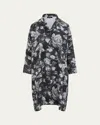 Eskandar Linen A-line Panelled Jacket In Multi