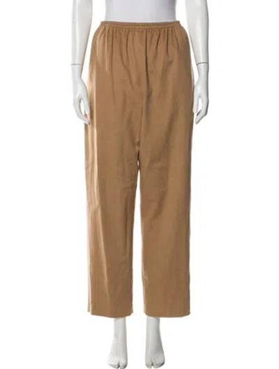 Pre-owned Eskandar Baby Cashmere Straight Leg Pants In Neutral