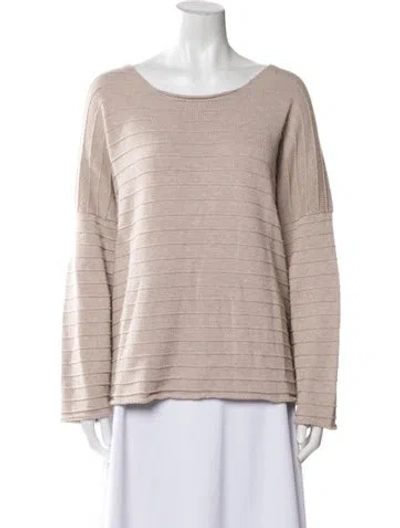 Pre-owned Eskandar Bateau Neckline Long Sleeve Sweatshirt In Neutral