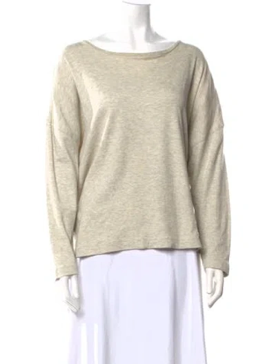 Pre-owned Eskandar Bateau Neckline Long Sleeve Sweatshirt In Neutral