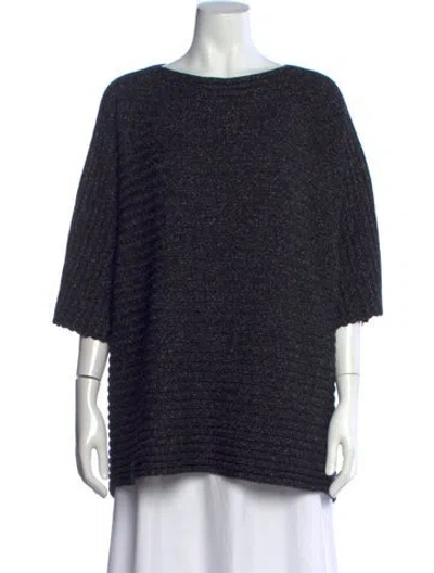 Pre-owned Eskandar Bateau Neckline Sweater In Black