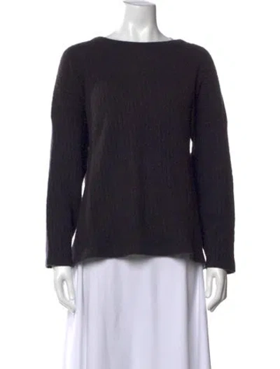 Pre-owned Eskandar Bateau Neckline Sweater In Black