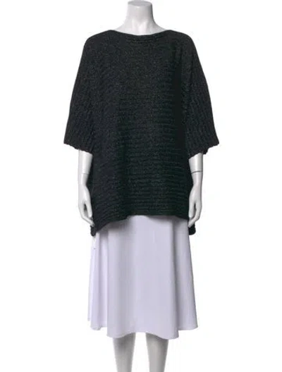 Pre-owned Eskandar Bateau Neckline Sweater In Black