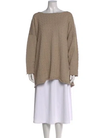 Pre-owned Eskandar Bateau Neckline Sweater In Brown
