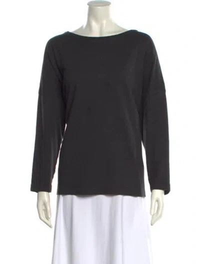 Pre-owned Eskandar Bateau Neckline Sweater In Gray