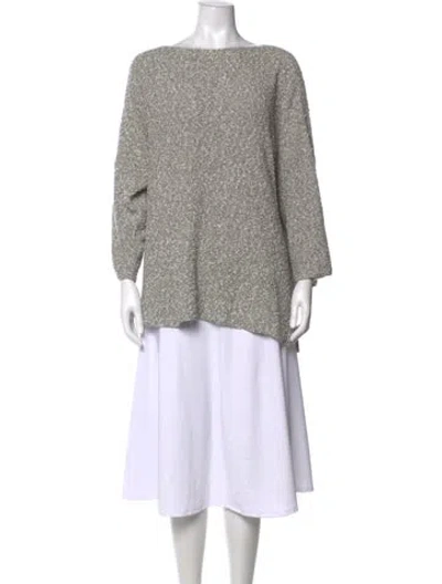 Pre-owned Eskandar Bateau Neckline Sweater In Grey