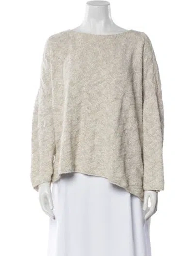 Pre-owned Eskandar Bateau Neckline Sweater In Neutral