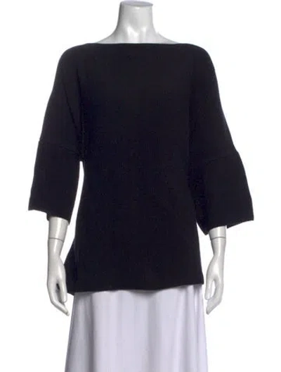 Pre-owned Eskandar Bateau Neckline Sweater W/ Tags In Black