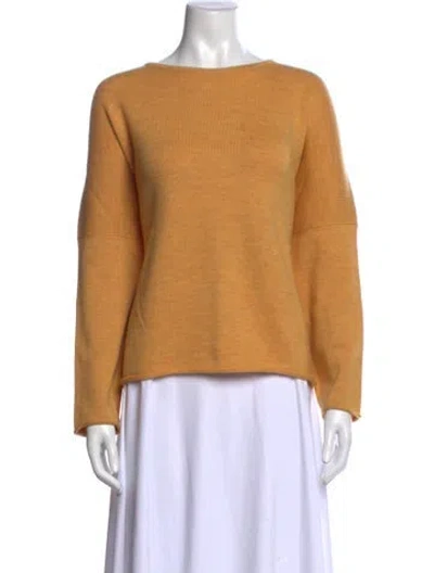 Pre-owned Eskandar Bateau Neckline Sweater In Yellow