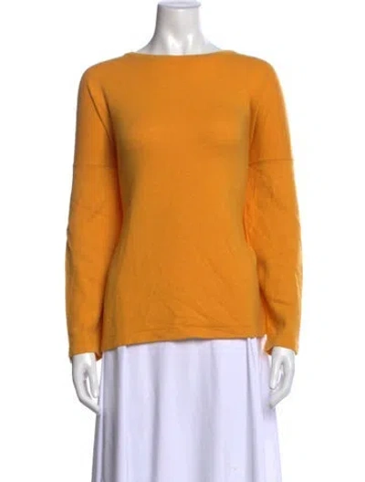 Pre-owned Eskandar Bateau Neckline Sweater In Yellow