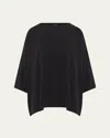 Eskandar Boat Neck Top (long Length) In Black