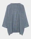Eskandar Boat-neck Top (long Length) In Fadedblue