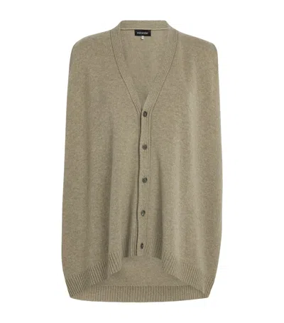 Eskandar Cashmere A-line Cardigan In Green