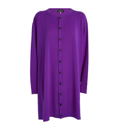 Eskandar Cashmere A-line Cardigan In Purple