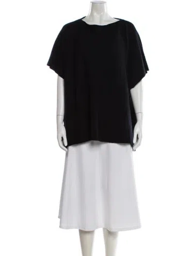 Pre-owned Eskandar Cashmere Bateau Neckline Sweater In Black