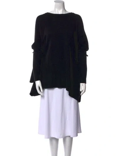 Pre-owned Eskandar Cashmere Bateau Neckline Sweater In Black