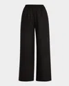 Eskandar Cashmere-blend Flared Trousers In Black