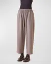 Eskandar Linen Japanese Trousers In Mushroom