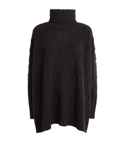 Eskandar Cashmere Cable-knit Rollneck Sweater In Brown
