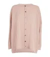 Eskandar A-line Sleeveless V-neck Cashmere Sweater In Pink