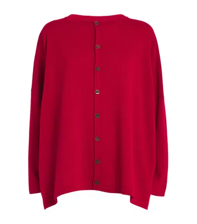 Eskandar Cashmere Cardigan In Red