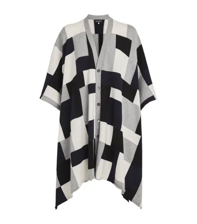 ESKANDAR CASHMERE COLOUR-BLOCK OVERSIZED CARDIGAN