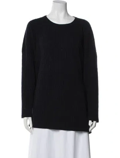 Pre-owned Eskandar Cashmere Crew Neck Sweater In Black
