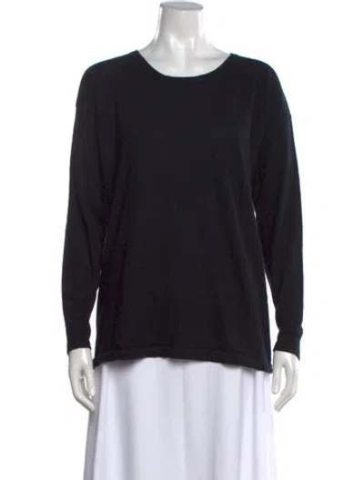 Pre-owned Eskandar Cashmere Crew Neck Sweater In Black