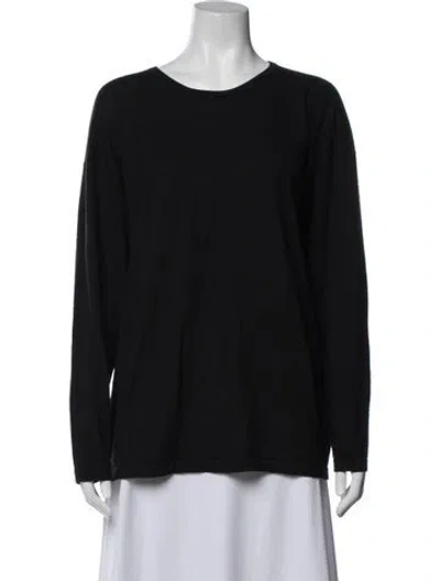 Pre-owned Eskandar Cashmere Crew Neck Sweater In Black
