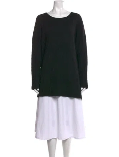 Pre-owned Eskandar Cashmere Crew Neck Sweater In Black