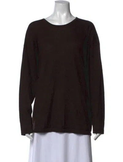 Pre-owned Eskandar Cashmere Crew Neck Sweater In Black