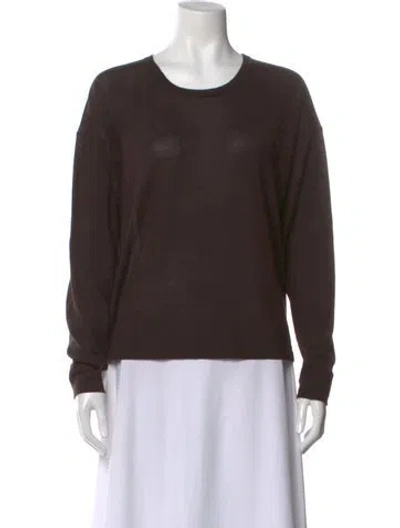 Pre-owned Eskandar Cashmere Crew Neck Sweater In Brown