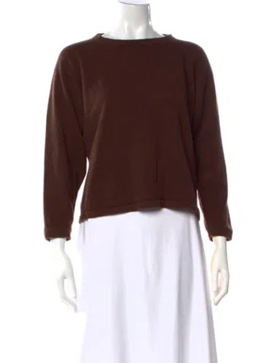 Pre-owned Eskandar Cashmere Crew Neck Sweater In Brown