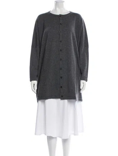 Pre-owned Eskandar Cashmere Crew Neck Sweater In Gray