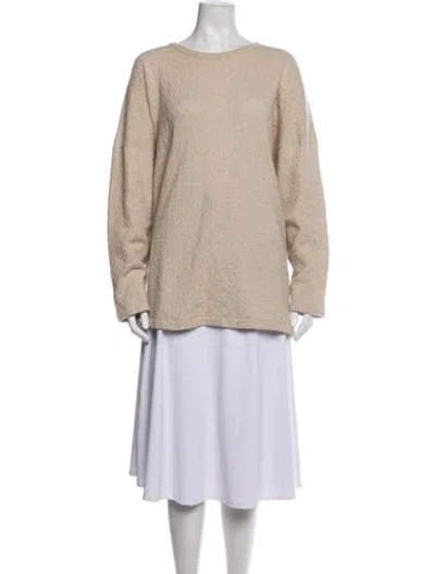 Pre-owned Eskandar Cashmere Crew Neck Sweater In Grey
