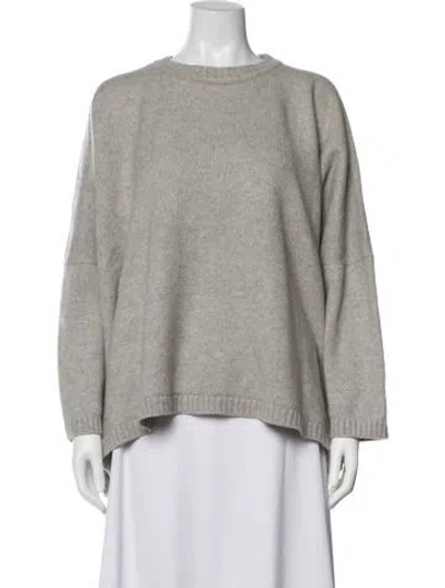 Pre-owned Eskandar Cashmere Crew Neck Sweater In Grey