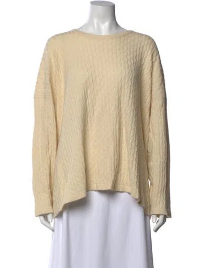 Pre-owned Eskandar Cashmere Crew Neck Sweater In Neutrals
