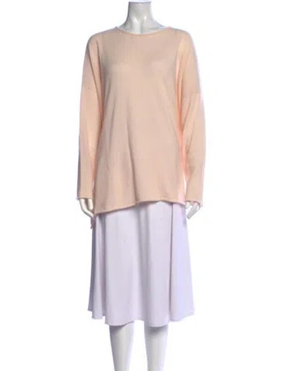 Pre-owned Eskandar Cashmere Crew Neck Sweater In Pink