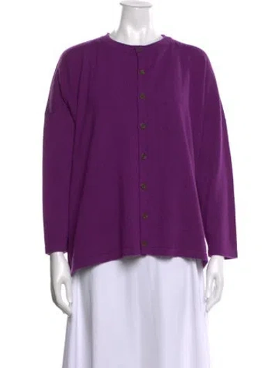 Pre-owned Eskandar Cashmere Crew Neck Sweater W/ Tags In Purple
