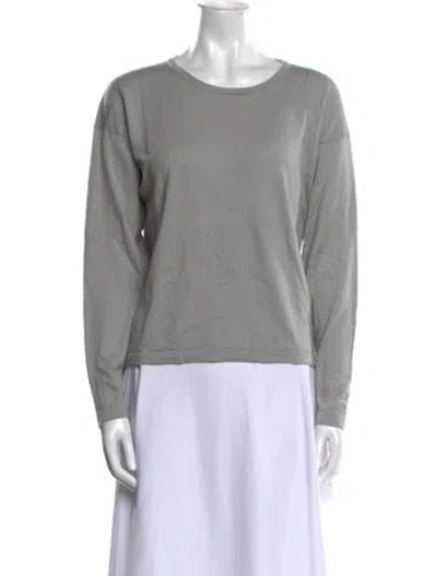 Pre-owned Eskandar Cashmere Crew Neck Sweatshirt In Gray