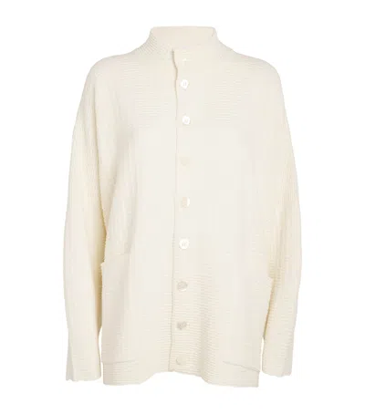 Eskandar Cashmere High-neck Cardigan In Grey