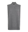 Eskandar Cashmere Jacquard Crossover Sweater Vest In Gray