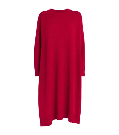 Eskandar Cashmere Knitted Midi Dress In Red