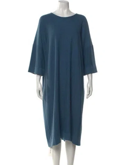Pre-owned Eskandar Cashmere Long Dress In Blue
