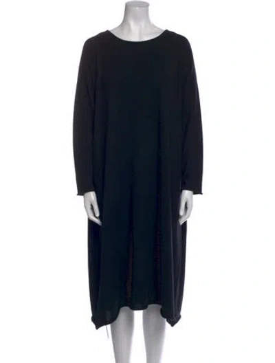 Pre-owned Eskandar Cashmere Midi Length Dress In Black