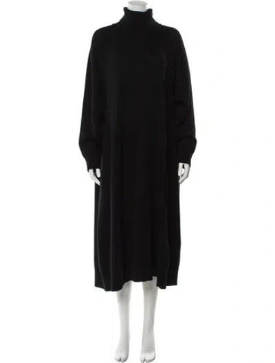 Pre-owned Eskandar Cashmere Midi Length Dress In Black