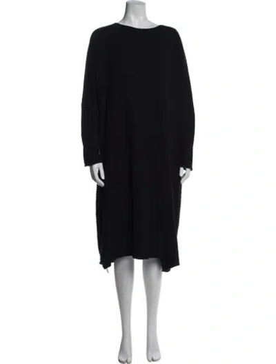 Pre-owned Eskandar Cashmere Midi Length Dress In Black