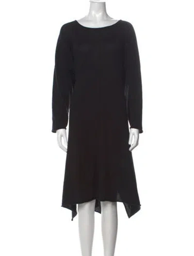 Pre-owned Eskandar Cashmere Midi Length Dress In Black