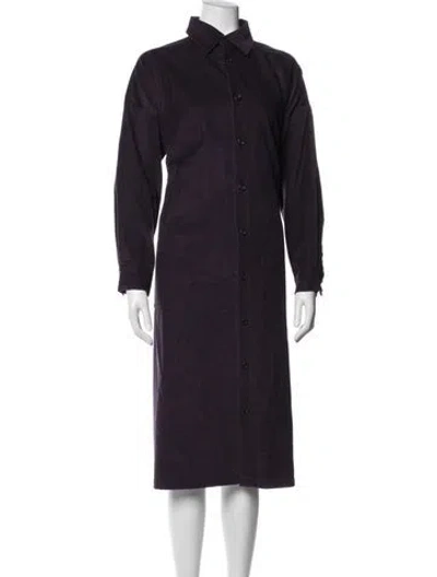 Pre-owned Eskandar Cashmere Midi Length Dress In Purple